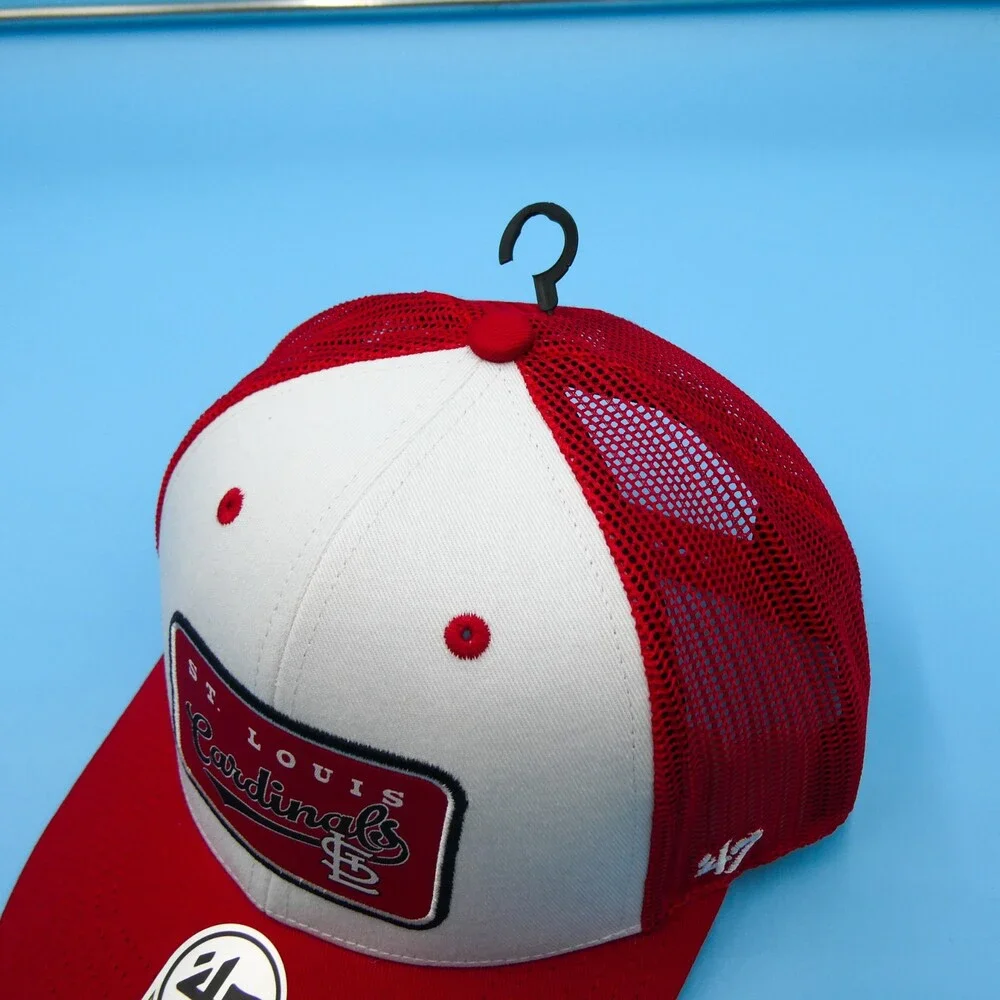 '47 Brand St Louis Cardinals Youth‎ Hat Boys White Red Snapback Trucker Mesh New